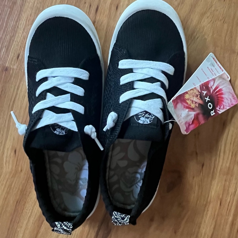 Roxy Black and White Sneakers